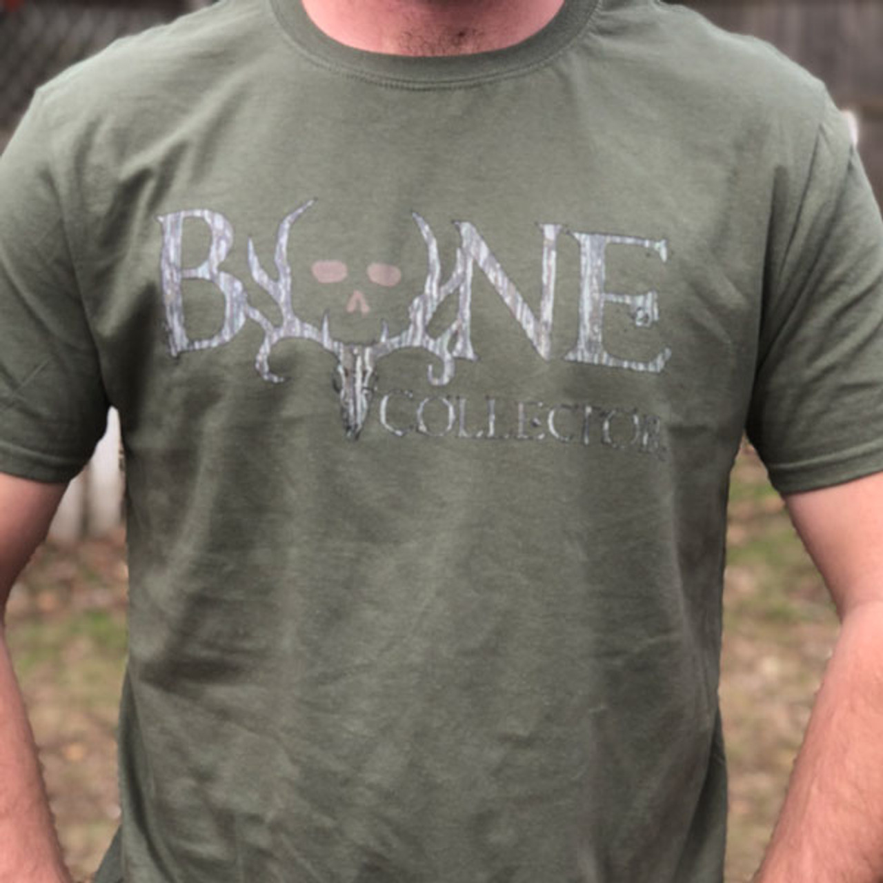 トップス Beck and call OG logo Camo stitched tee Realtree Original Signature Logo Tee | Olive - Bone Collector