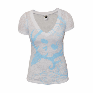 White Burnout V-Neck White Burnout V-Neck