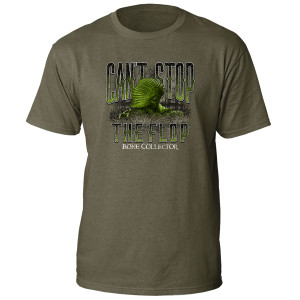 bone collector cant stop the flop cstf tee green flopped graphic front bone collector cant stop the flop cstf tee green flopped graphic front