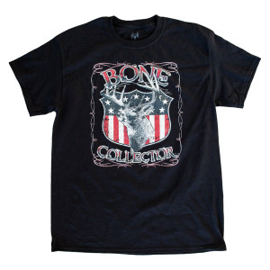 bone collector shield americana tee black front bone collector shield americana tee black front