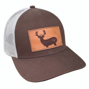 bone collector whitetail leather patch hat front bone collector whitetail leather patch hat front
