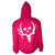 Ladies Skull and Bones Pink Bone Collector Breast Cancer Hoodie back