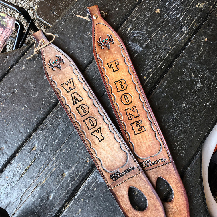 Bone Collector Custom Leather Slings Bone Collector bone-collector-custom-leather-slings-bone-collector