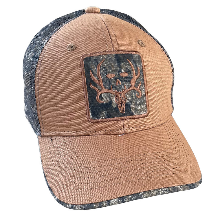 BC Old Gold/Camo Mesh Patch Snapback Hat