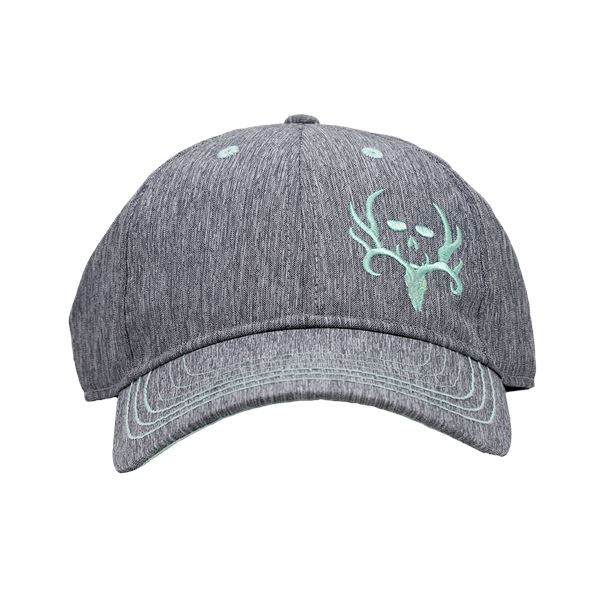 BC Heather Grey/Aqua Teal Performance Hat - Bone Collector