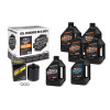 Maxima V-Twin Oil Change Kit Mineral with Black Filter Evolution – Complete Oil Change Solution for Harley-Davidson Motorcycles