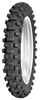 Shop [Product Title] at Mad Lads Moto: Dunlop Geomax AT82 Rear Tire, 110/100-18, black with aggressive tread pattern and silver rim, designed for off-road powersports with Progressive Cornering Block Technology for improved handling and traction.
