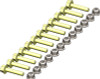 KFI UHMW Wear Bar Hardware Kit with Mounting Hardware and Flange Nylock Nuts