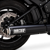 Vance & Hines 46746 Narrow Tire Softail Supersport Slip-On Exhaust for Harley Softail - Black Finish