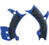 Acerbis X-Grip Frame Guards for Yamaha YZ250F, YZ450F, YZ250FX, YZ450FX, WR250F, and WR450F - Blue/Black