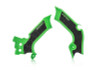Acerbis Kawasaki KX250/ KX450 Frame Guards - X-Grip in Green and Black