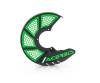 Acerbis X-Brake Vented Disc Cover - Black/Green for Powersports Vehicles