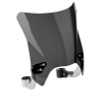 National Cycle Mohawk Windshield for 44-51 mm. O.D. - Dark Tint, Chrome Hardware & Curve Bracket