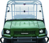 QuadBoss Folding Windshield for Kawasaki KAF620 Mule 4010 4x4 - Clear Polycarbonate, Quick-Release Design
