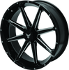 QuadBoss Slicer 20x7 PowerSports Wheels - 4/156 4+3 Offset with Limited Edition Bull Logo Center Caps