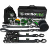 Rhino USA Heavy Duty Ratchet Tie-Downs 2-Pack – 1.6 Inch x 8 Feet, Black