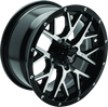QuadBoss Barbwire 14x7 Wheel - 5+2 Offset, 4/110 Bolt Pattern, Black Machined Finish