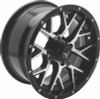 QuadBoss Barbwire 14x7 Wheel - 5+2 Offset, 4/110 Bolt Pattern, Black Machined Finish