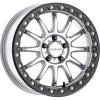 Raceline A14SB Alpha 15x7 Inch Beadlock Wheel with 4x137 Bolt Pattern and 10mm Offset - Silver & Black Ring Finish