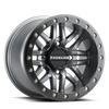 Raceline A91G Ryno 15x7 Inch Beadlock Wheel - Gunmetal & Black Ring for Powersports Vehicles