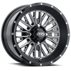 ITP Momentum 14x7 PowerSports Wheel with 4x137 Bolt Pattern and 30mm Offset in Black with Milled Accents