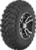 QuadBoss QBT446 25x8R12 Radial Utility Tire with 8-Ply Construction and Rim Guard