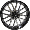 ITP Hurricane 20x6.5 PowerSports Wheel with Gloss Black Finish and Milled Edges, Part Number 2022518546B