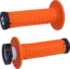 ODI Nomad Lock-On v2.1 orange and black grips with D3O vibration damping material and black aluminum clamps