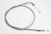 MOTION PRO 62-0422 Armor Coat Throttle Pull Cable with Chrome Fittings and Stainless Steel Weave
