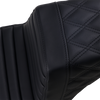 SADDLEMEN Step-Up Seat - Front Tuck-n-Roll/Rear Lattice Stitch - Black 818-30-176