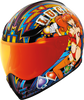 ICON Domain™ Helmet Lucky Lid 4 - Red, Size XL - Removable Breath Deflector and Fog-Free Shield