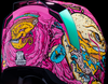 ICON Airflite™ Helmet Snack Attack MIPS® Pink XL with Fog-Free Dropshield and Advanced Ventilation