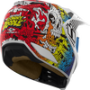 ICON Elsinore™ Helmet Doodle 3 White 2XL with MX Shield and Modular Face Mask