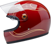 BILTWELL Gringo S Helmet - Flames, Gloss Garnet Red, 2XL - Part 1003-594-506