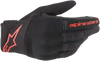 Alpinestars Copper Gloves Small by Alpinstars - Black and Fluo Red, Part Number 3568420-1030-S