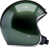 BILTWELL Bonanza Helmet Small Metallic Sierra Green with Hand-Painted Finish and Removable Lycra Liner