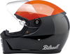 BILTWELL Lane Splitter Helmet - Podium Gloss Orange/Gray/Black XS (Part No. 1004-550-101)