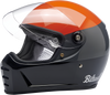 BILTWELL Lane Splitter Helmet - Podium Gloss Orange/Gray/Black XS (Part No. 1004-550-101)