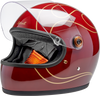 BILTWELL Gringo S Helmet - Flames - Gloss Garnet Red - XL Part 1003-594-505
