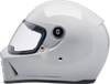 BILTWELL Lane Splitter Helmet - Gloss White Medium (Part No. 1004-104-503)