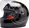 BILTWELL Gringo S Helmet - Gloss Black Flames 2XL - Part 1003-567-506
