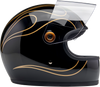 BILTWELL Gringo S Helmet - Gloss Black Flames 2XL - Part 1003-567-506
