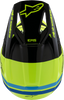 Alpinestars Youth SM3 Helmet - Radium Gloss Yellow Fluo/Black/Blue, Medium (Part #8301825-5017-YM)