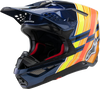 Alpinestars Supertech M10 Helmet TLD Edition 25 with MIPS® - Gloss Dark Blue, Orange, Yellow, Fluorescent Red, Small