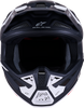Alpinestars SM7 Dasher Helmet - Matte Black/White, Medium (Part Number 8302226-1121-M)
