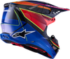 Alpinestars Supertech M10 Helmet with MIPS® - Era Gloss Blue/Red/Yellow Fluo, 2XL (Part Number 8301223-7356-XXL)