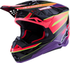 Alpinestars Supertech M10 Helmet with MIPS® - Era Gloss Pink/Violet/Yellow Fluo, XL (Part Number 8301223-3145-XL)