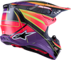 Alpinestars Supertech M10 Helmet with MIPS® - Era Gloss Pink/Violet/Yellow Fluo, XL (Part Number 8301223-3145-XL)