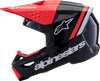 Alpinestars SM3 Helmet Radium Gloss Black/Red Fluo/White Medium (Part #8300826-1553-M)