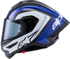 ALPINESTARS Supertech R10 Helmet - 22.06 - Arius - Gloss Black/White/Blue - XL (Part Number 8203926-1647-XL)